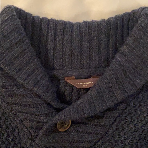 Denver Hayes, cotton sweater with leather elbows. - Picture 3 of 3